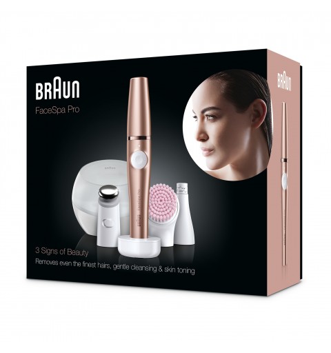 Braun FaceSpa Pro 921 10 pince(s) Bronze, Blanc