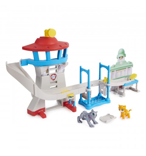 PAW Patrol , Cat Pack, Coffret Tour de contrôle de la Grande Vallée, avec 2 figurines, à partir de 3 ans