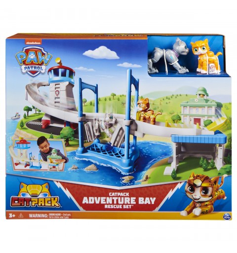 PAW Patrol , Cat Pack, Coffret Tour de contrôle de la Grande Vallée, avec 2 figurines, à partir de 3 ans