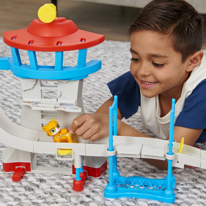 PAW Patrol , Cat Pack, Coffret Tour de contrôle de la Grande Vallée, avec 2 figurines, à partir de 3 ans
