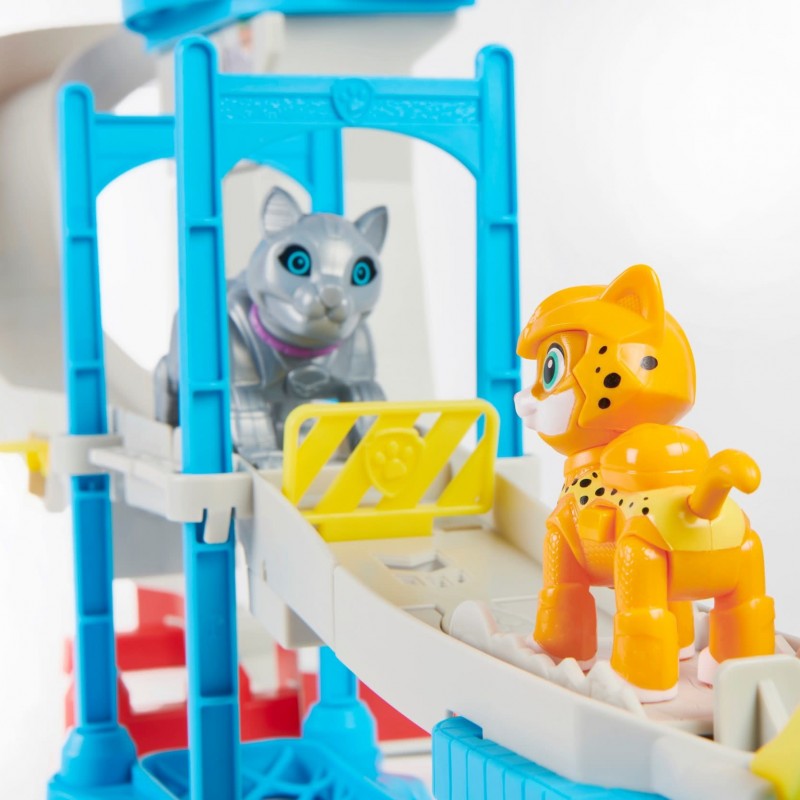 PAW Patrol , Cat Pack, Coffret Tour de contrôle de la Grande Vallée, avec 2 figurines, à partir de 3 ans