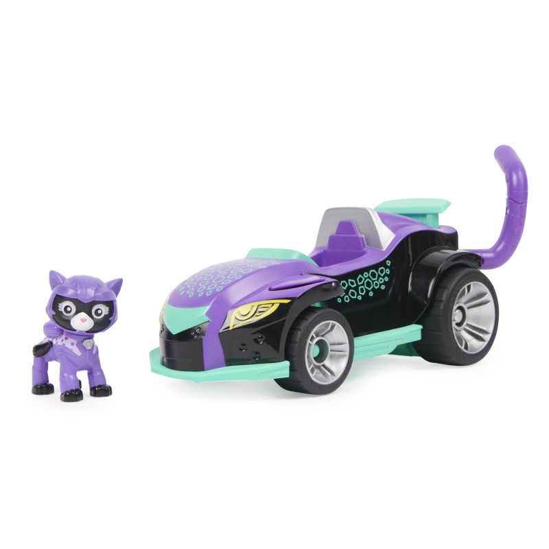 PAW Patrol | Veicolo Cat Pack del personaggio Shade | Veicolo con trasformazione con personaggio Cat Pack | Giochi per bambini