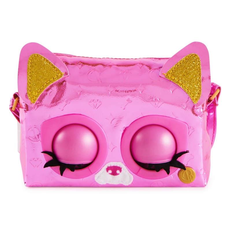 Purse Pets , Metallic Mood Flashy Frenchie, Interactive Pet Toy and Crossbody Shoulder Bag with over 30 Sounds and Reactions,