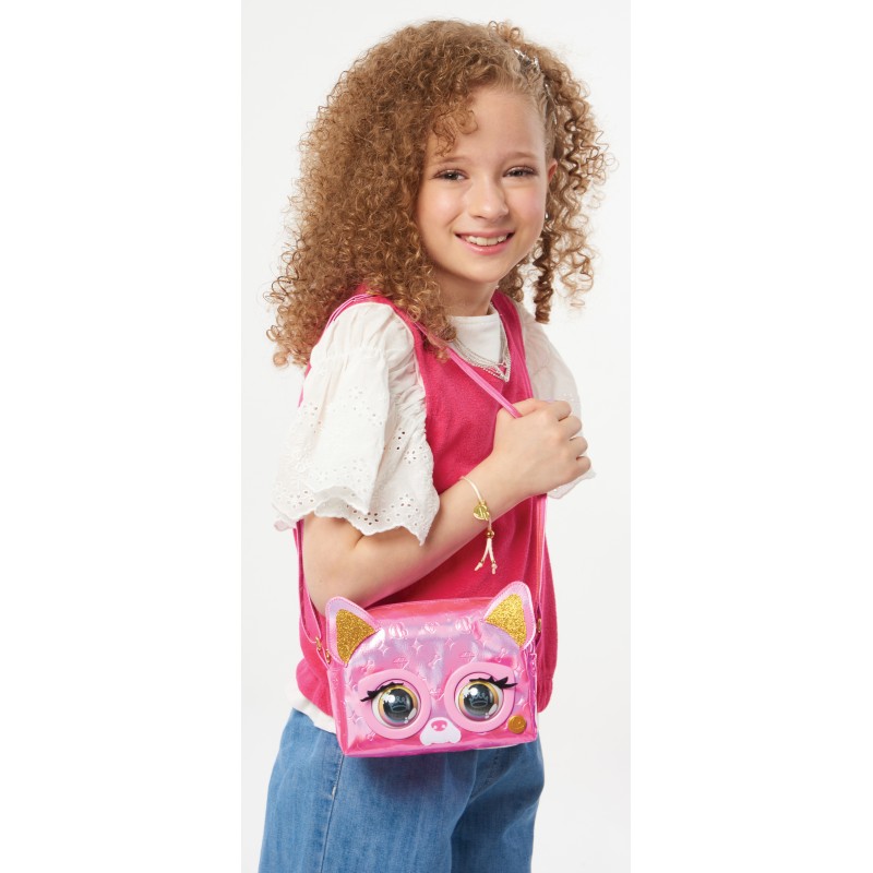 Purse Pets , Metallic Mood Flashy Frenchie, Interactive Pet Toy and Crossbody Shoulder Bag with over 30 Sounds and Reactions,