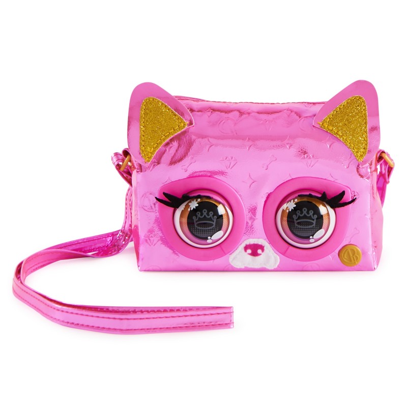 Purse Pets , Metallic Mood Flashy Frenchie, Interactive Pet Toy and Crossbody Shoulder Bag with over 30 Sounds and Reactions,