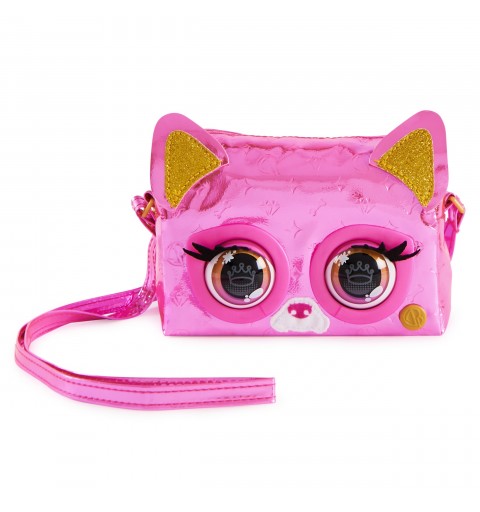 Purse Pets | Borsetta in versione Metallic Cagnolino | Oltre 30 Effetti sonori e reazioni, Giocattoli per Bambine dai 4 Anni in