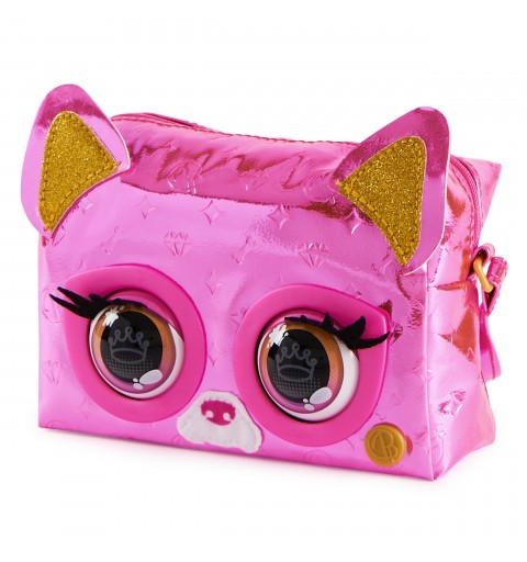 Purse Pets , Metallic Mood Flashy Frenchie, Interactive Pet Toy and Crossbody Shoulder Bag with over 30 Sounds and Reactions,