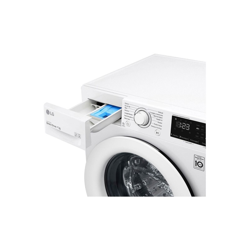 LG F2WV3S7N3E washing machine Front-load 7 kg 1200 RPM D White
