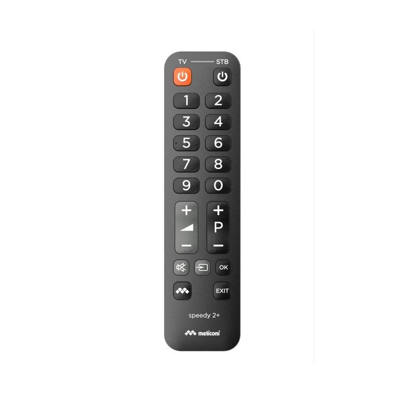 Meliconi Speedy 2+ remote control IR Wireless TV, TV Tuner, TV set-top box Press buttons