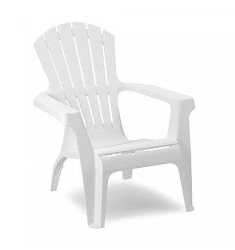 Ipae-Progarden Dolomiti outdoor chair Lounge Hard seat Hard backrest Polypropylene (PP) White