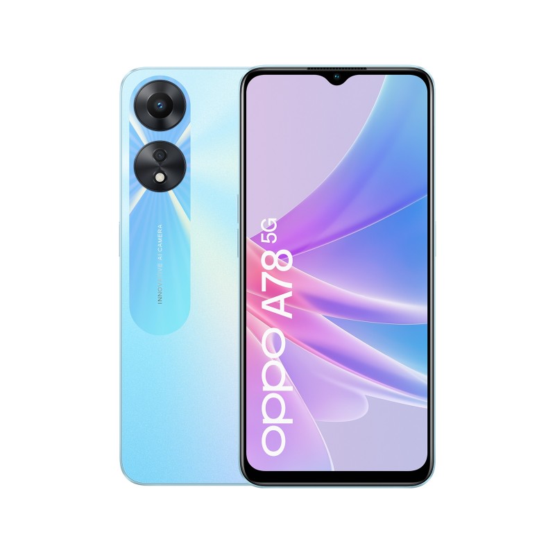 OPPO A78 5G Smartphone, AI Doppia fotocamera 50+2MP, Selfie 8GB, Display 6.56” 90HZ LCD, 5000mAh, RAM 8 (Esp 12GB 14GB 16GB) +
