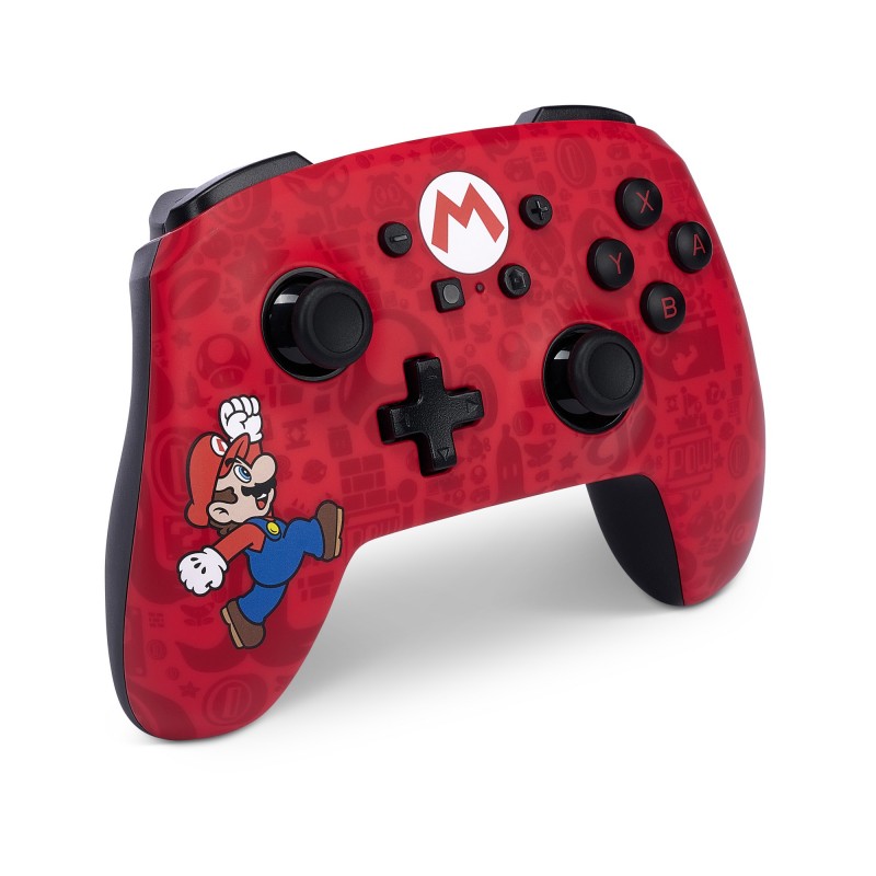 PowerA Here We Go Mario Noir, Rouge Bluetooth USB Manette de jeu Analogique Nintendo Switch