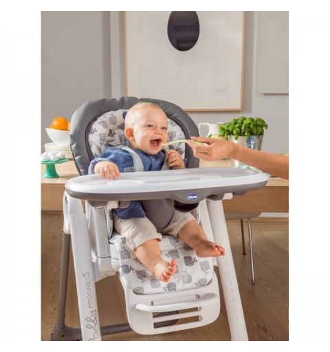 Chicco Polly Progres5 Multifunktions-Hochstuhl Beige, Weiß