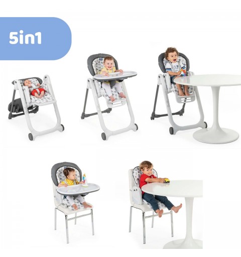 Chicco Polly Progres5 Multifunktions-Hochstuhl Beige, Weiß