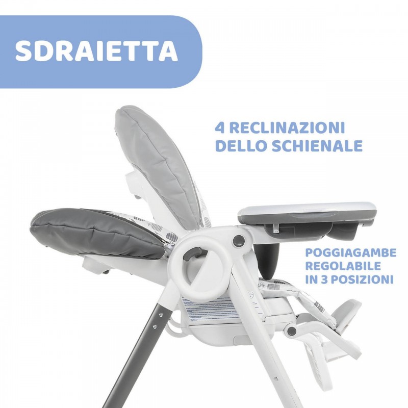 Chicco Polly Progres5 Multifunktions-Hochstuhl Beige, Weiß