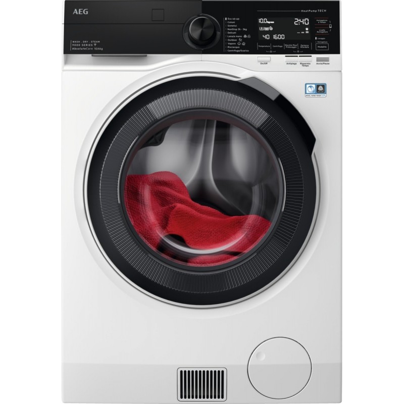 AEG Serie 9000 machine à laver avec sèche linge Autoportante Charge avant Blanc C