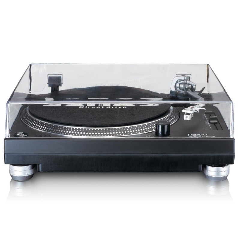 Lenco L-3809 Direct drive audio turntable Black, Silver