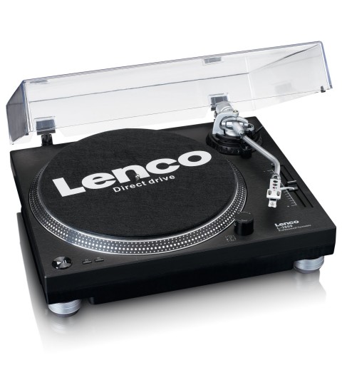 Lenco L-3809 Tocadiscos de tracción directa Negro, Plata