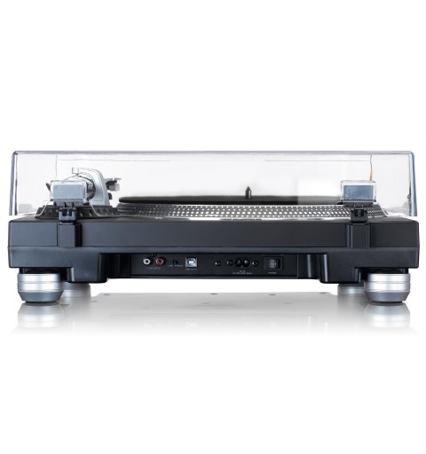 Lenco L-3809 Giradischi a trasmissione diretta Nero, Argento