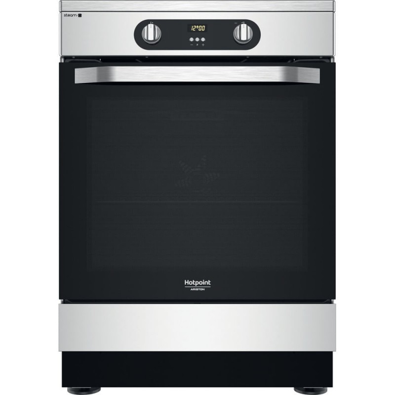 Hotpoint HS68IQ8CHX E Freestanding cooker Zone induction hob Stainless steel A