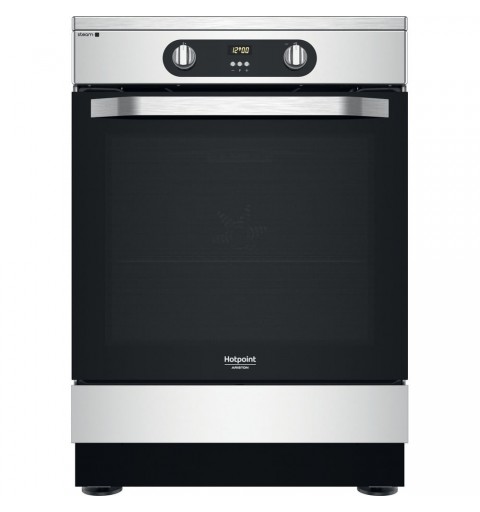 Hotpoint HS68IQ8CHX E Freestanding cooker Zone induction hob Stainless steel A