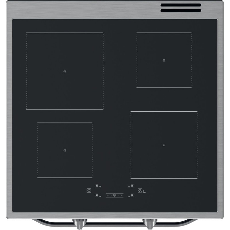 Hotpoint HS68IQ8CHX E Freestanding cooker Zone induction hob Stainless steel A