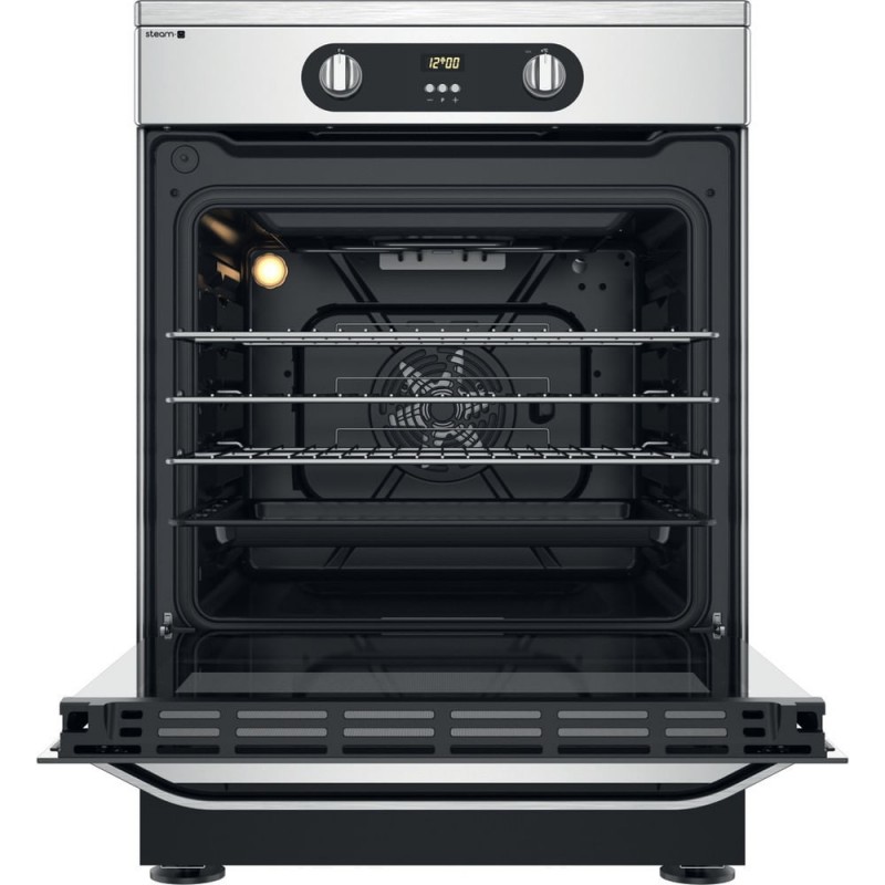 Hotpoint HS68IQ8CHX E Cocina independiente Con placa de inducción Acero inoxidable A