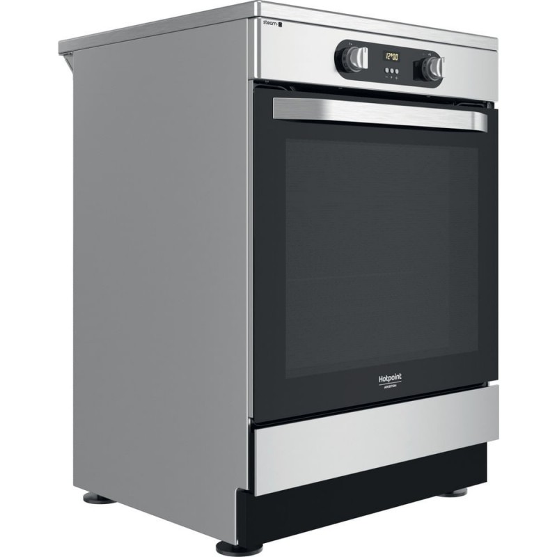 Hotpoint HS68IQ8CHX E Cocina independiente Con placa de inducción Acero inoxidable A