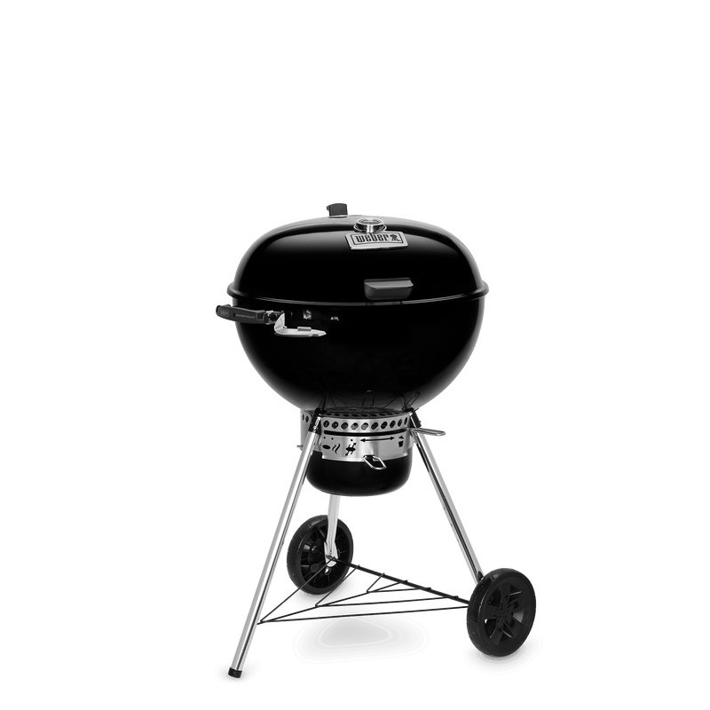 Weber E-5770 Barbacoa Carro Carbón (combustible) Negro, Plata