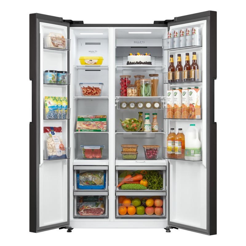 Midea MDRS723MYF28 side-by-side refrigerator Built-in Freestanding F Stainless steel