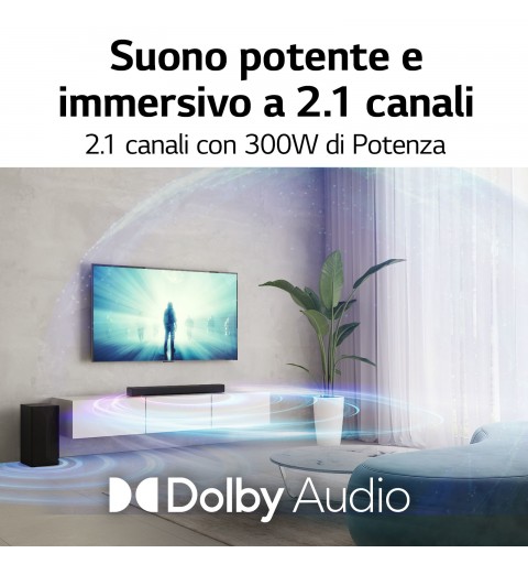 LG Soundbar S40Q 300W 2.1 canali, Dolby Audio, NOVITÀ 2022