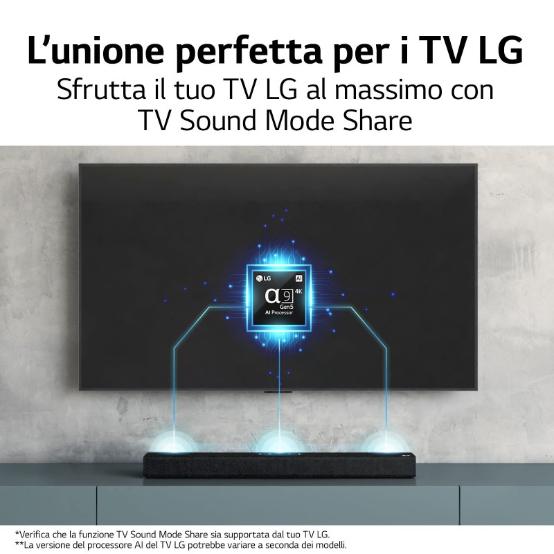 LG Soundbar S40Q 300W 2.1 canali, Dolby Audio, NOVITÀ 2022