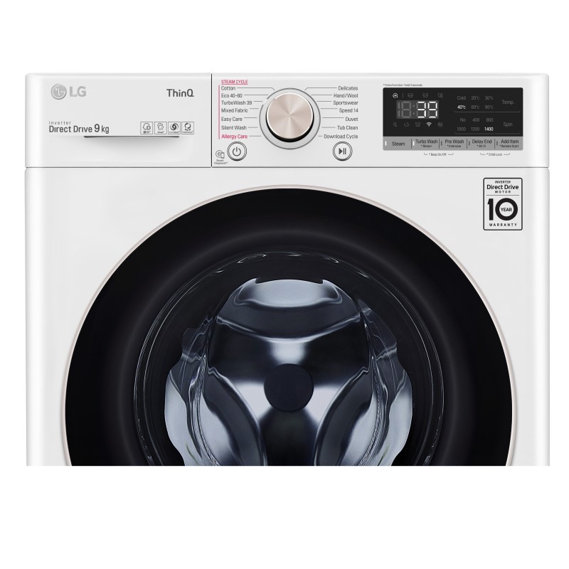 LG F6WV709SGA washing machine Front-load 9 kg 1600 RPM A White