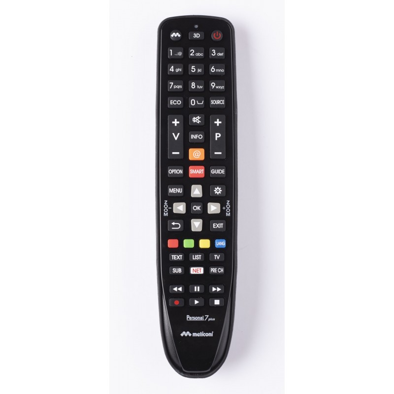 Meliconi Gumbody Personal 7 plus mando a distancia IR inalámbrico TV Botones