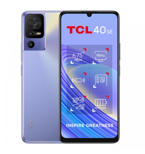 TCL 40 SE 17,1 cm (6.75") SIM doble Android 13 4G USB Tipo C 4 GB 128 GB 5010 mAh Púrpura