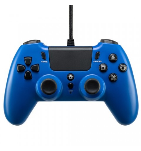 Qubick ACP40177 accessoire de jeux vidéo Noir, Bleu USB Manette de jeu Analogique Numérique PC, PlayStation 4, PlayStation 5