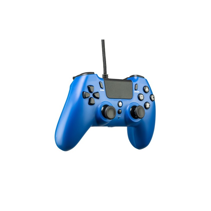 Qubick ACP40177 accessoire de jeux vidéo Noir, Bleu USB Manette de jeu Analogique Numérique PC, PlayStation 4, PlayStation 5