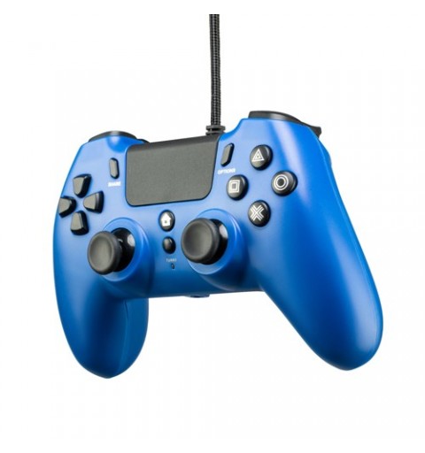 Qubick ACP40177 accessoire de jeux vidéo Noir, Bleu USB Manette de jeu Analogique Numérique PC, PlayStation 4, PlayStation 5