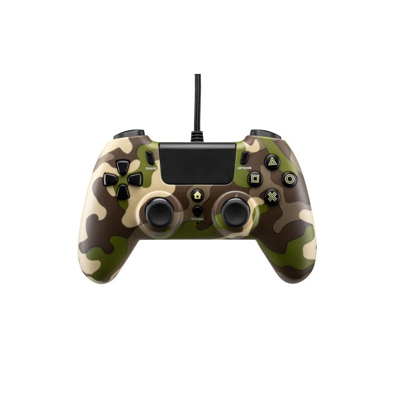 Qubick ACP40171 Gaming Controller Camouflage USB Gamepad Analogue Digital PC, PlayStation 4, PlayStation 5