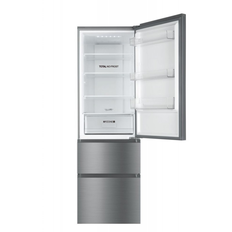 Haier 3D 60 Serie 3 HTR3619ENMN nevera y congelador Independiente 348 L E Plata