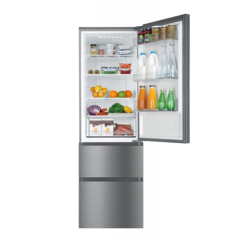Haier 3D 60 Serie 3 HTR3619ENMN nevera y congelador Independiente 348 L E Plata