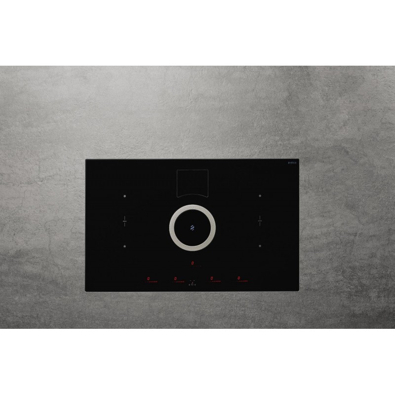 Elica NIKOLATESLA SWITCH BL A 83 Black Built-in 83 cm Zone induction hob 4 zone(s)