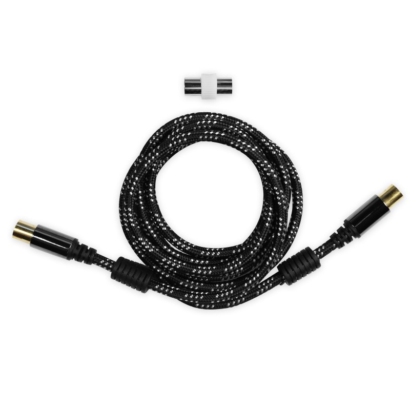 Ekon ECAN18MECOMFW coaxial cable 1.8 m Black