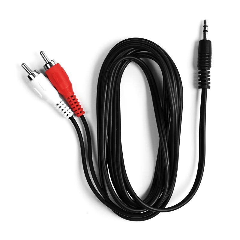 Ekon ECAJACK2RCA18MMK audio cable 1.8 m 3.5mm 2 x RCA Black