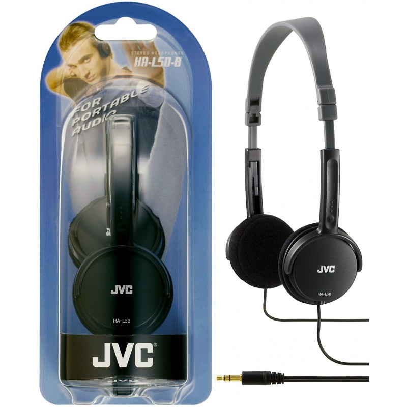 JVC HA-L50-B headphones headset Wired Head-band Music Black