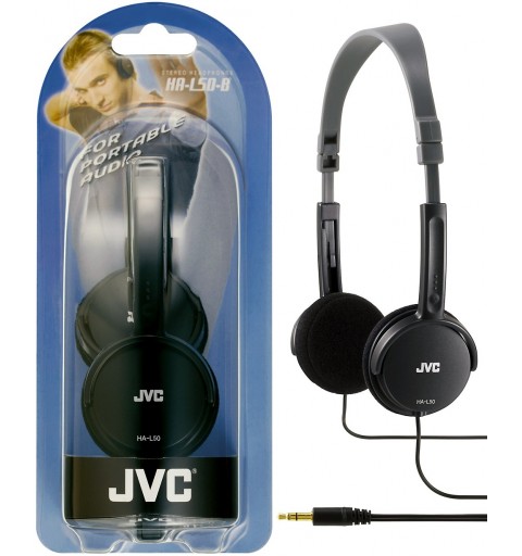 JVC HA-L50-B écouteur casque Écouteurs Avec fil Arceau Musique Noir