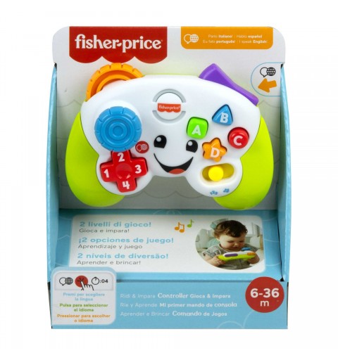 Fisher-Price Laugh & Learn Controller Gioca & Impara Ridi & Impara - Edizione multilingue, Joystick Giocattolo Musicale per