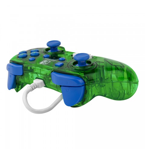 PDP Rock Candy Luigi Lime Bleu, Vert, Translucide USB Manette de jeu Analogique Numérique Nintendo Switch, Nintendo Switch