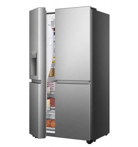 Hisense RS818N4TIE frigo américain Autoportante 632 L E Acier inoxydable