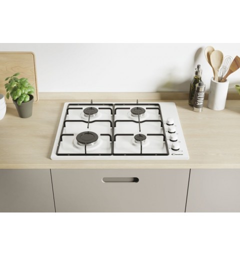 Candy Smart CHW6WLW White Built-in 59.5 cm Gas 4 zone(s)